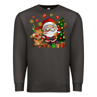 Smoke santa and reindeer Premium Sweatshirt - AdoDesignShop