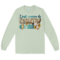 Matcha i just wanna do country Long Sleeve Tee - texasbilliewilder