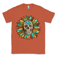 Copper sunflower with skull Classic Tee - RanaPortraitStore