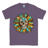 Lavender sunflower with skull Classic Tee - RanaPortraitStore