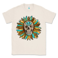 Natural sunflower with skull Classic Tee - RanaPortraitStore