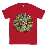 Red sunflower with skull Classic Tee - RanaPortraitStore