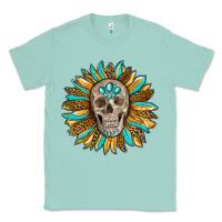 Seafoam sunflower with skull Classic Tee - RanaPortraitStore
