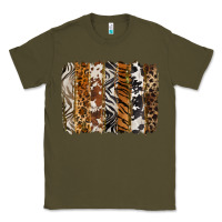 Army Green western animal patterns brushstoke Classic Tee - BarkalooDesign