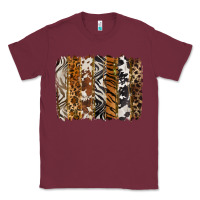 Burgundy western animal patterns brushstoke Classic Tee - BarkalooDesign