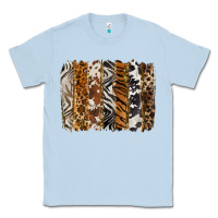 Dusty Blue western animal patterns brushstoke Classic Tee - BarkalooDesign