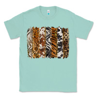 Seafoam western animal patterns brushstoke Classic Tee - BarkalooDesign