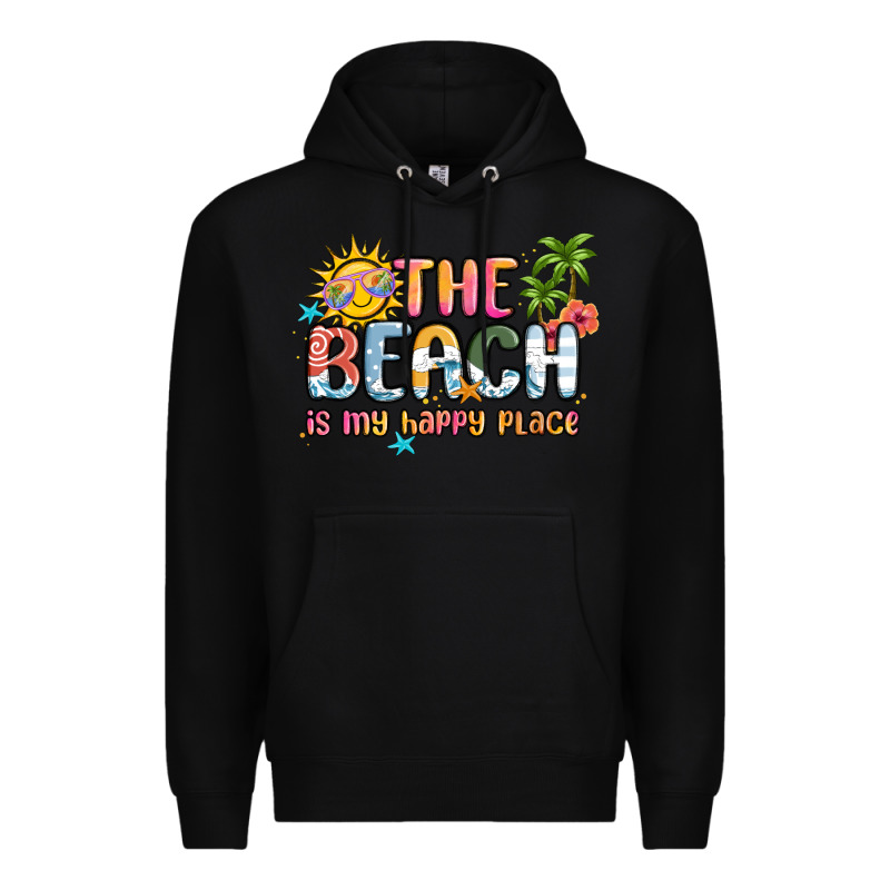 The Beach Is My Happy Place Premium Hoodie by MaliasSmallBusiness | Teevron