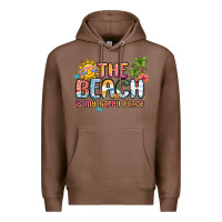 Chestnut the beach is my happy place Premium Hoodie - MaliasSmallBusiness