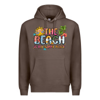 Coffee the beach is my happy place Premium Hoodie - MaliasSmallBusiness