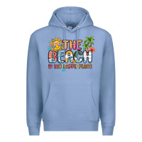 Colony Blue the beach is my happy place Premium Hoodie - MaliasSmallBusiness