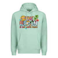 Seafoam the beach is my happy place Premium Hoodie - MaliasSmallBusiness