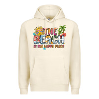 Tofu the beach is my happy place Premium Hoodie - MaliasSmallBusiness