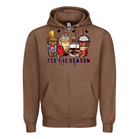 Chestnut tis' the season american football coffee cups Zipper Hoodie - Zillion Design Studio