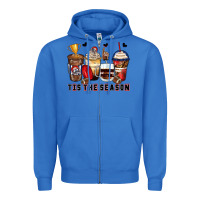 True Royal tis' the season american football coffee cups Zipper Hoodie - Zillion Design Studio