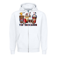 White tis' the season american football coffee cups Zipper Hoodie - Zillion Design Studio