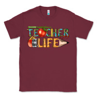 Burgundy teacher life Classic Tee - texasbilliewilder