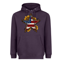 Plum western 4th of july star Heavyweight Hoodie - HRA Design Shop