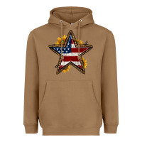 Toasted Coconut western 4th of july star Heavyweight Hoodie - HRA Design Shop