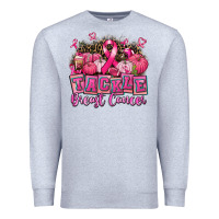 Heather Grey tackle breast cancer with pumpkin Premium Sweatshirt - AdoDesignShop