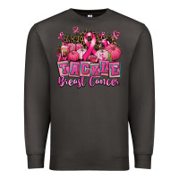 Smoke tackle breast cancer with pumpkin Premium Sweatshirt - AdoDesignShop