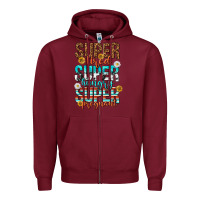 Burgundy super tired super hungry super pregnant Zipper Hoodie - texasbilliewilder