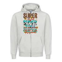Dove Grey super tired super hungry super pregnant Zipper Hoodie - texasbilliewilder