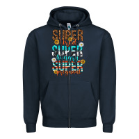 Navy super tired super hungry super pregnant Zipper Hoodie - texasbilliewilder