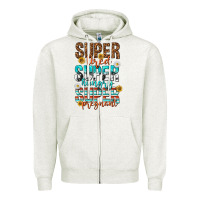 Oatmeal Heather super tired super hungry super pregnant Zipper Hoodie - texasbilliewilder