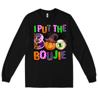 Black Hallowen Boo Long Sleeve Tee - AdoDesignShop