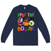 Navy Hallowen Boo Long Sleeve Tee - AdoDesignShop