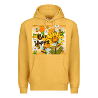 Mustard bee happy Premium Hoodie - MaliasSmallBusiness