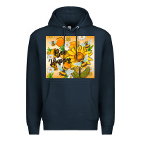Navy bee happy Premium Hoodie - MaliasSmallBusiness