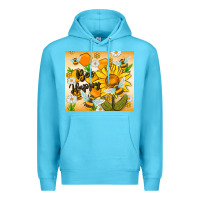 Ocean Blue bee happy Premium Hoodie - MaliasSmallBusiness