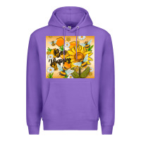 Purple bee happy Premium Hoodie - MaliasSmallBusiness