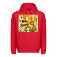 Red bee happy Premium Hoodie - MaliasSmallBusiness