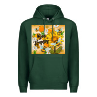 Sports Green bee happy Premium Hoodie - MaliasSmallBusiness