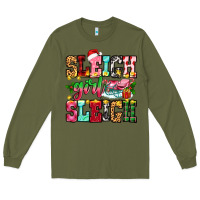 Army Green sleigh girl sleigh Long Sleeve Tee - Zillion Design Studio