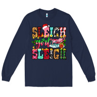 Navy sleigh girl sleigh Long Sleeve Tee - Zillion Design Studio