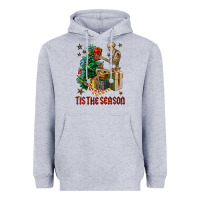 Heather Grey Skeleton tis the season Heavyweight Hoodie - FaDigitalArtStudio