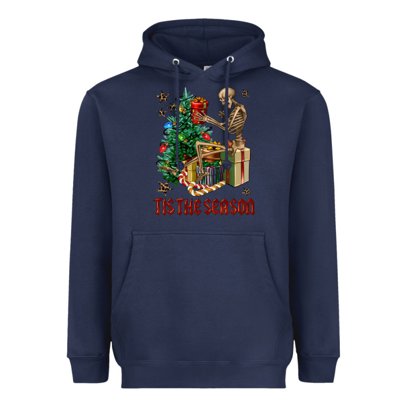Skeleton Tis The Season Heavyweight Hoodie by FaDigitalArtStudio | Teevron
