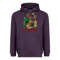 Plum Skeleton tis the season Heavyweight Hoodie - FaDigitalArtStudio