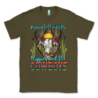 Army Green raising hell with the hippies and the cowboys Classic Tee - Zillion Design Studio