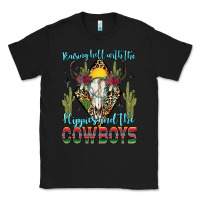 Black raising hell with the hippies and the cowboys Classic Tee - Zillion Design Studio