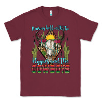 Burgundy raising hell with the hippies and the cowboys Classic Tee - Zillion Design Studio