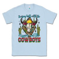 Dusty Blue raising hell with the hippies and the cowboys Classic Tee - Zillion Design Studio