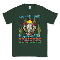 Sports Green raising hell with the hippies and the cowboys Classic Tee - Zillion Design Studio