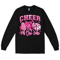 Black cheer for the cure american football Long Sleeve Tee - RanaPortraitStore