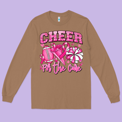 Long Sleeve Tee cheer for the cure american football