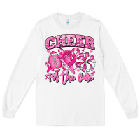 White cheer for the cure american football Long Sleeve Tee - RanaPortraitStore